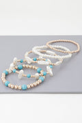 Bracelet perlé multi-pierres et perles