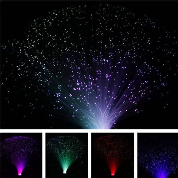 Lampe à fibres optiques à LED multicolores