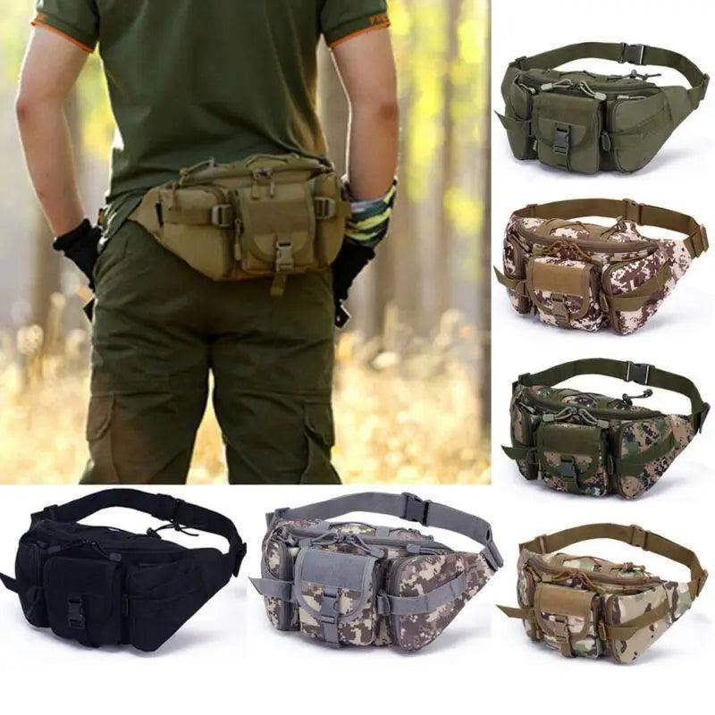 Sac de taille militaire tactique multifonctionnel, design classique, pour sports de plein air, course à pied, voyage, pour hommes