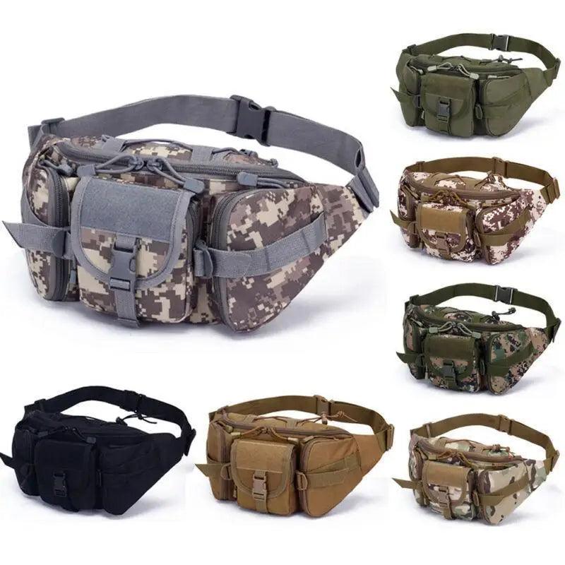 Sac de taille militaire tactique multifonctionnel, design classique, pour sports de plein air, course à pied, voyage, pour hommes