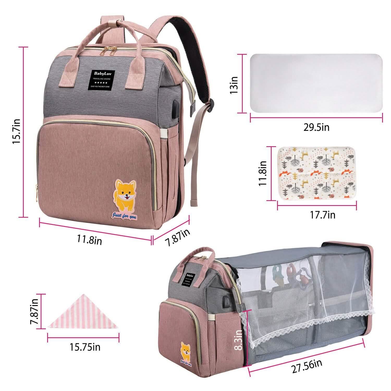 Sac à dos à langer multifonctionnel