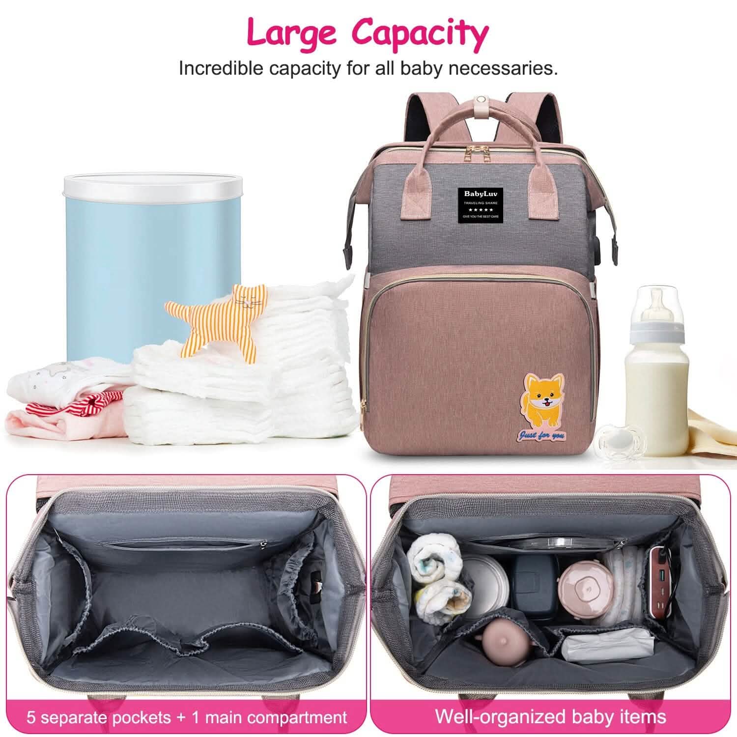 Sac à dos à langer multifonctionnel