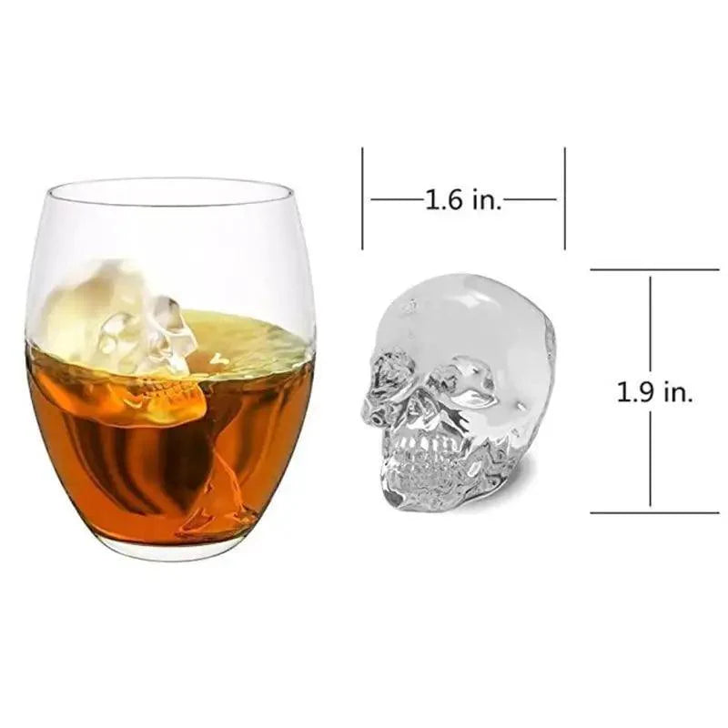 Machine à glaçons multifonctionnelle, moule de plateau créatif en gel de silice en forme de pistolet, de balle, de crâne, pour la maison, le bar, la fête, outil de bar à whisky et crème glacée.