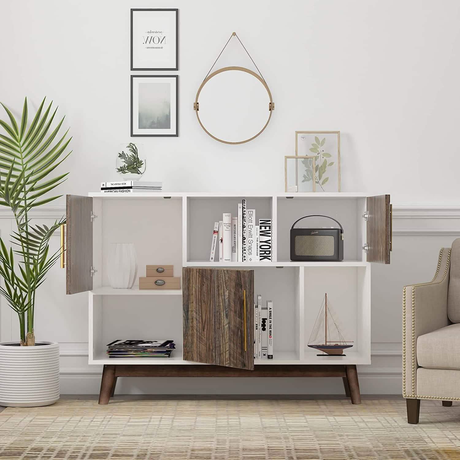 Meuble de rangement multifonctionnel Buffet moderne ou Bahut de cuisine