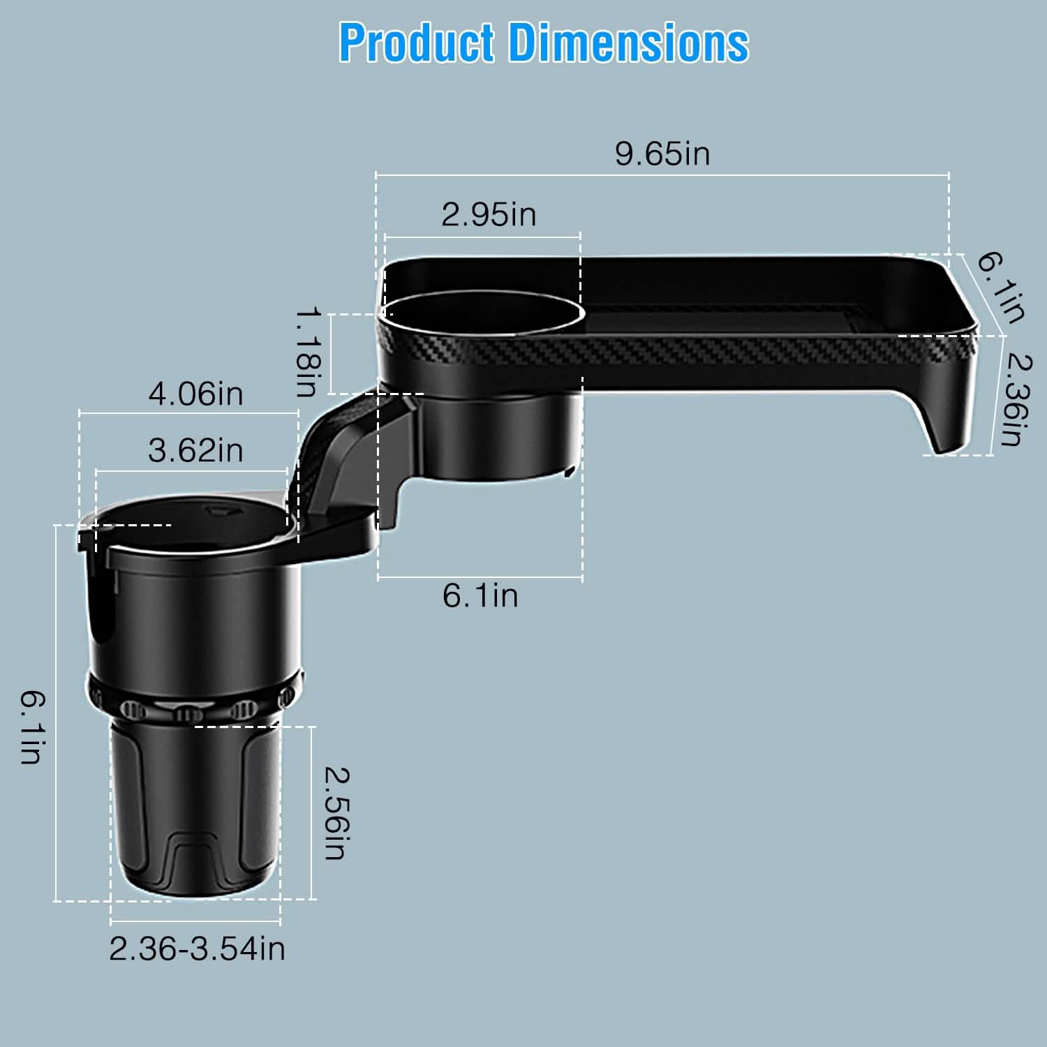 Support de montage multifonctionnel pour porte-gobelet avec plateau détachable