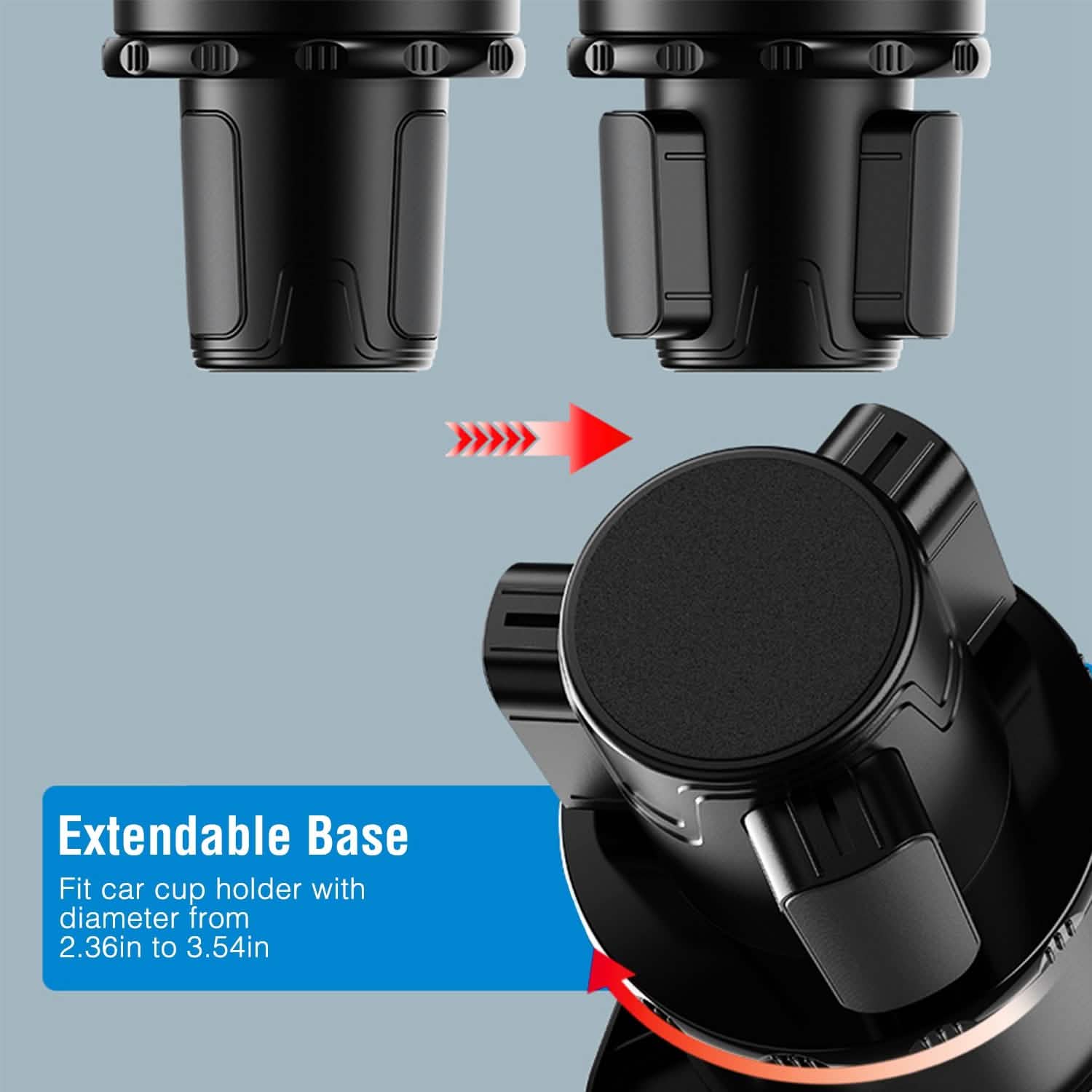 Support de montage multifonctionnel pour porte-gobelet avec plateau détachable
