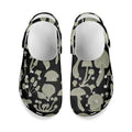 Sandales Imprimé Champignon Femme Été Antidérapantes Chaussures à Trous Sabots en Caoutchouc Jardin Plage Claquettes Plates Tendance Sabots pour Femmes Chaussures Antidérapantes