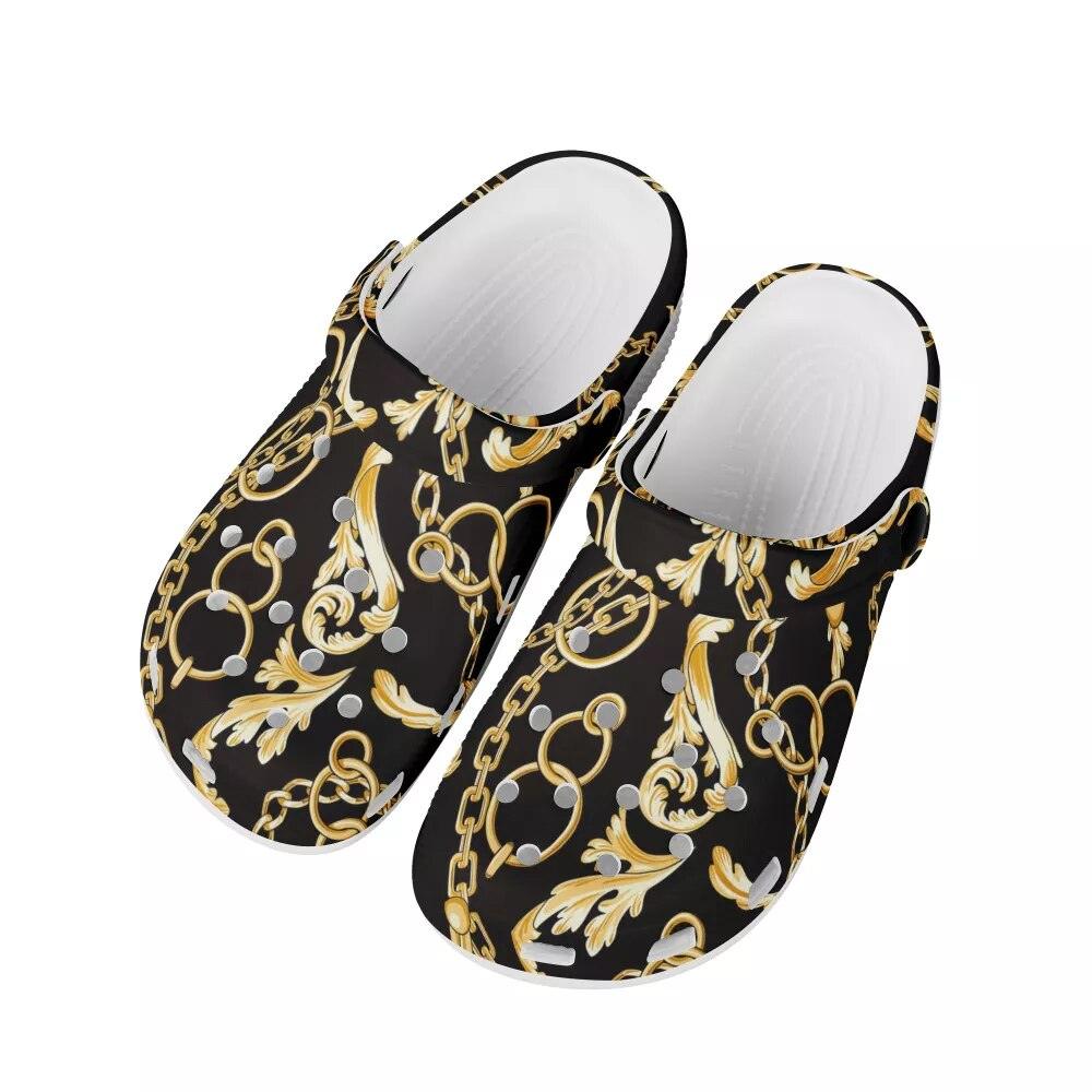 Sandales Imprimé Champignon Femme Été Antidérapantes Chaussures à Trous Sabots en Caoutchouc Jardin Plage Claquettes Plates Tendance Sabots pour Femmes Chaussures Antidérapantes