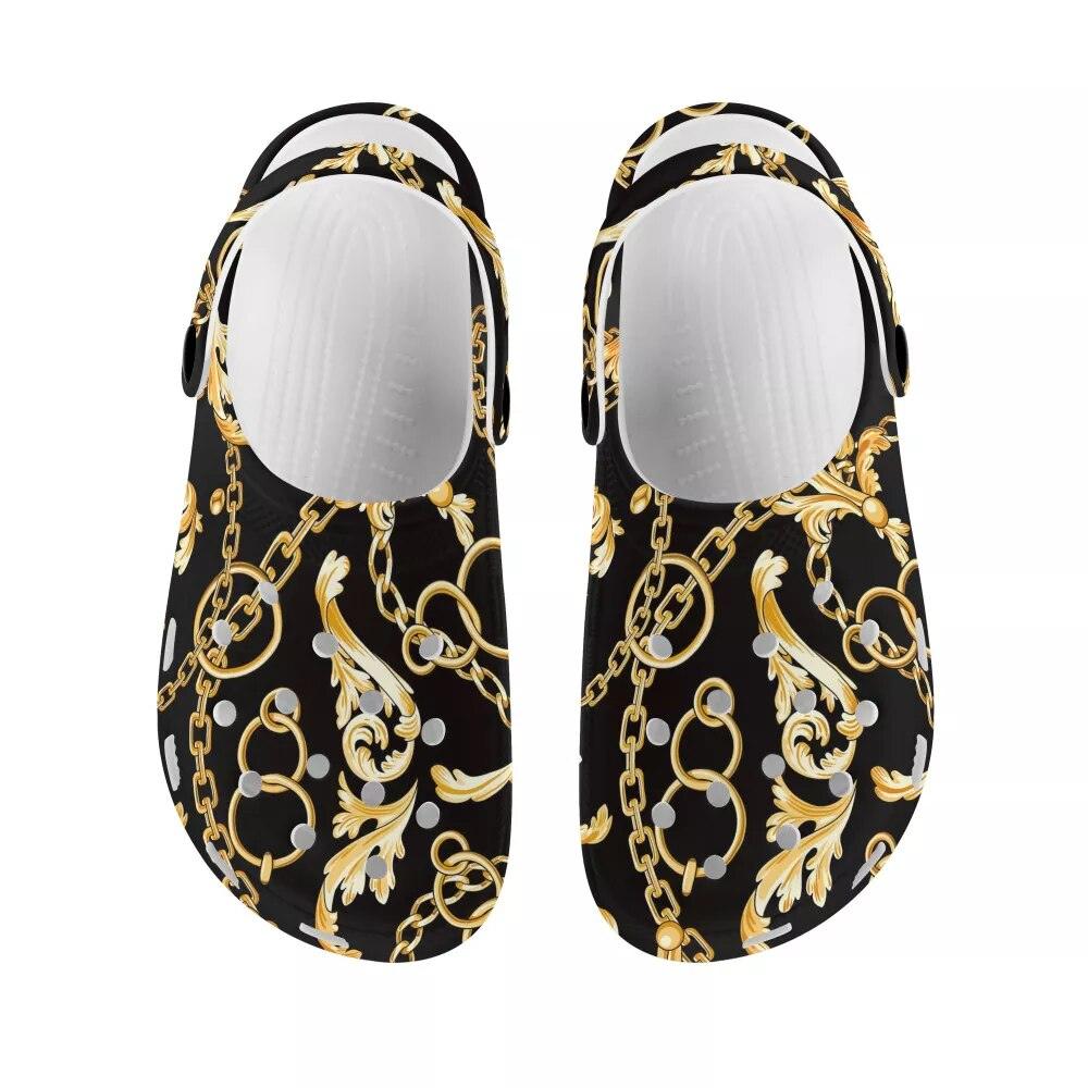 Sandales Imprimé Champignon Femme Été Antidérapantes Chaussures à Trous Sabots en Caoutchouc Jardin Plage Claquettes Plates Tendance Sabots pour Femmes Chaussures Antidérapantes