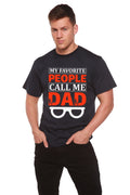 T-shirt graphique à manches courtes en bambou-viscose/coton biologique pour homme - Mes personnes préférées m'appellent papa