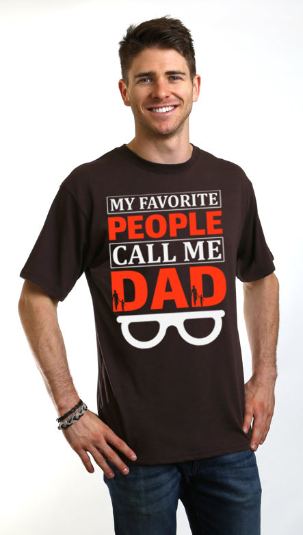 T-shirt graphique à manches courtes en bambou-viscose/coton biologique pour homme - Mes personnes préférées m'appellent papa