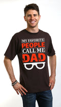 T-shirt graphique à manches courtes en bambou-viscose/coton biologique pour homme - Mes personnes préférées m'appellent papa