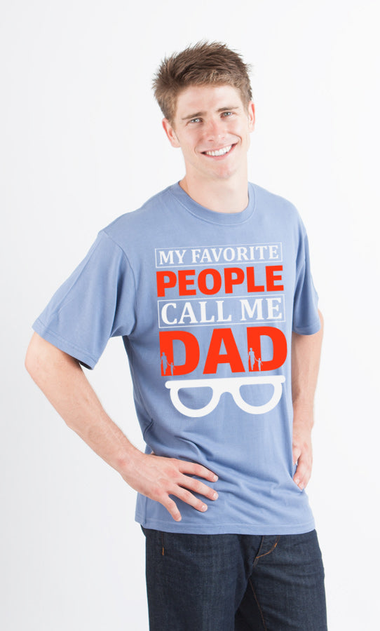 T-shirt graphique à manches courtes en bambou-viscose/coton biologique pour homme - Mes personnes préférées m'appellent papa