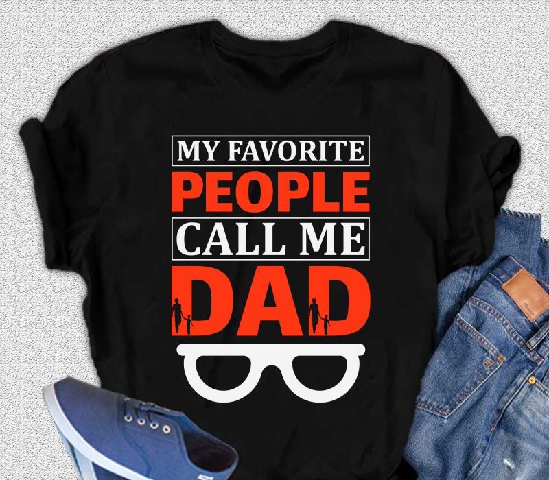 T-shirt graphique à manches courtes en bambou-viscose/coton biologique pour homme - Mes personnes préférées m'appellent papa