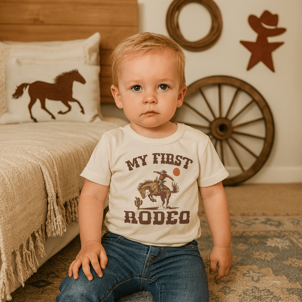 t-shirt imprimé | mon premier rodéo
