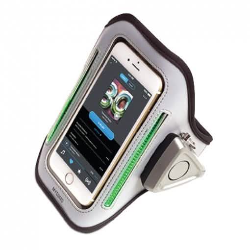 MYGUARD SPORT Brassard LED et Alarme de Sécurité avec Support Téléphone