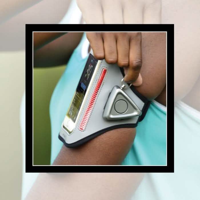 MYGUARD SPORT Brassard LED et Alarme de Sécurité avec Support Téléphone