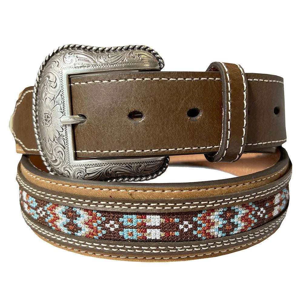 Nocona motif sud-ouest – ceinture en cuir pour homme