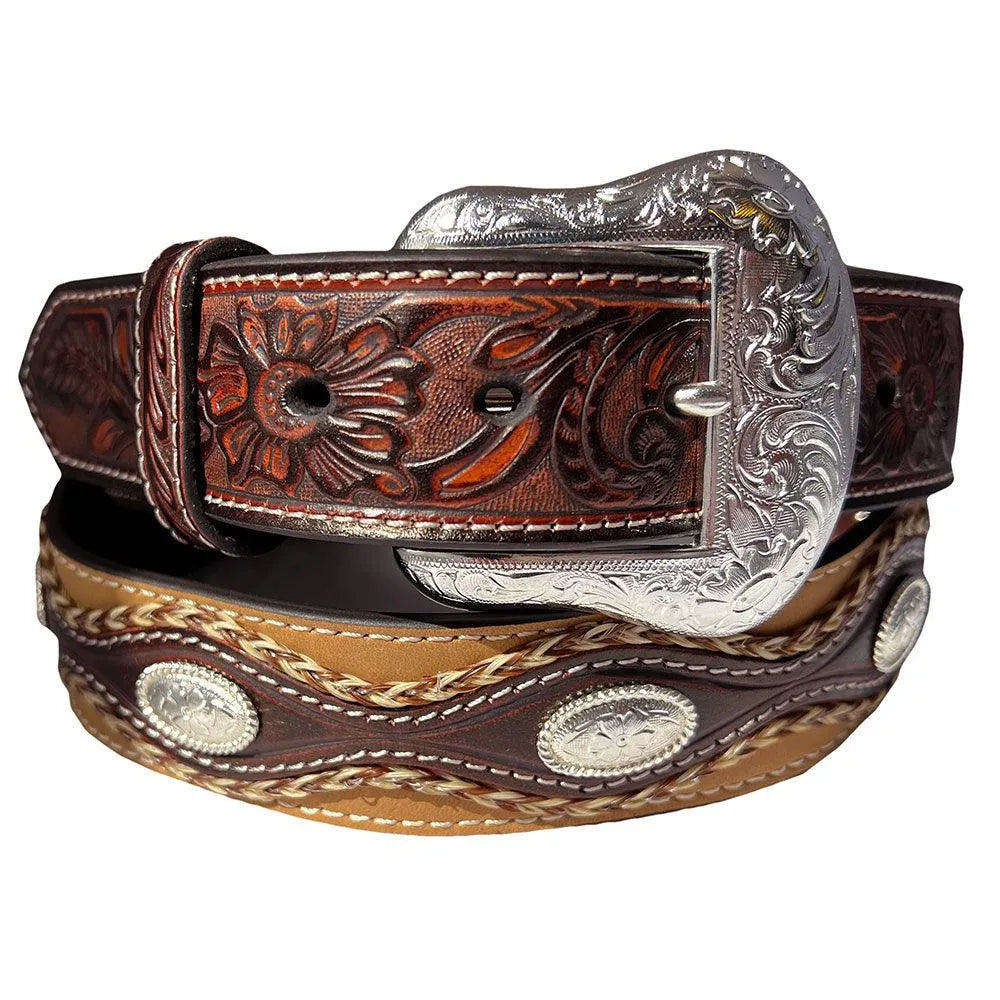 Ceinture en cuir homme Nocona Oval Concho