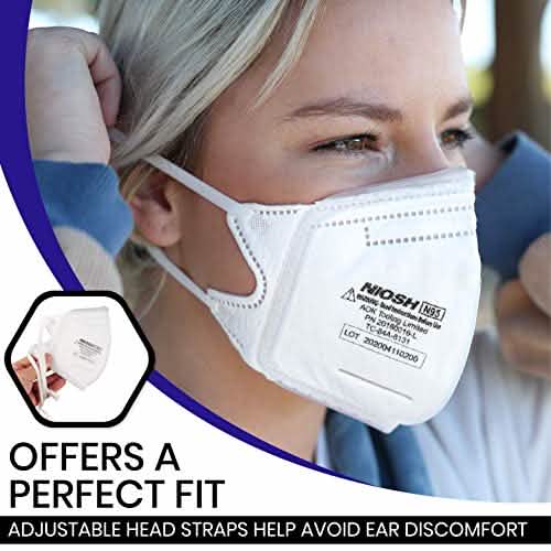 Masque de protection respiratoire pliant N95
