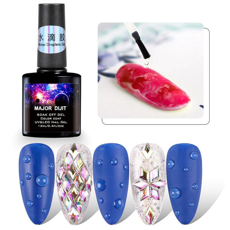 Vernis Gel Ongles Tendance Gouttes d'Eau UV Décoration Nail Art Mode Design Luxe pour Filles et Femmes Gel Ongles Tendance