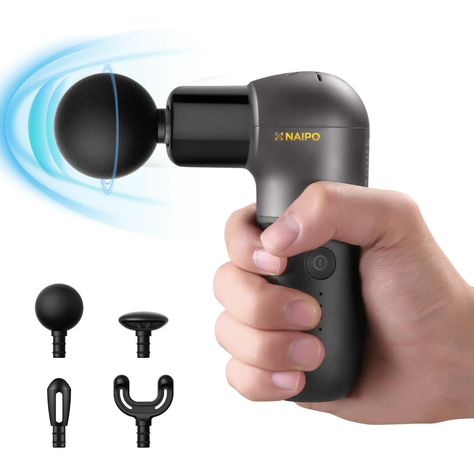 Pistolet de massage Naipo Mini Masseur musculaire profond avec poignée ergonomique