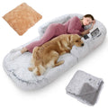 Lit pour chien taille humaine lavable en machine avec housse amovible zippée