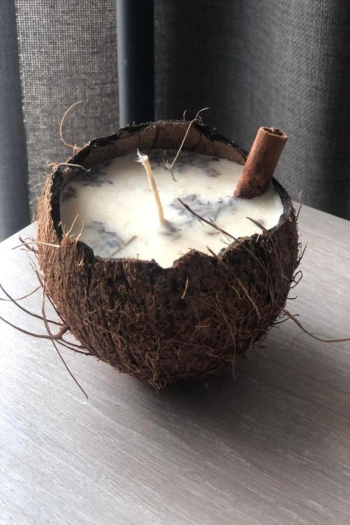 Bougie parfumée décorative en coque de noix de coco naturelle avec mèche en bois, bougie parfumée à la noix de coco, coque de noix de coco naturelle, écologique, idéale pour la décoration intérieure et de plage, bougie d'aromathérapie