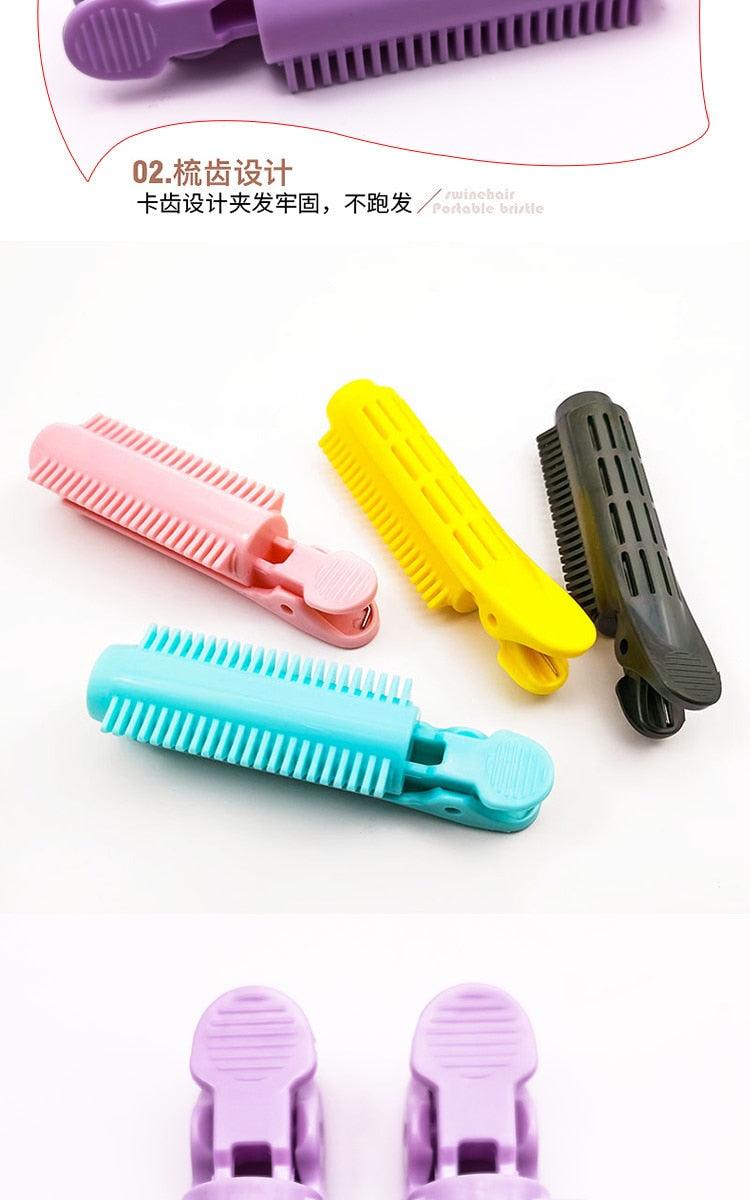 Bigoudi Cheveux Naturel Moelleux Clip Bouclé Cheveux Plastique Racines Cheveux Clip Moelleux Frange Pince Coiffure Couleur Bonbon Épingle À Cheveux Outil De Coiffage Cheveux Bouclés Bigoudi Petit Et Facile À Transporter Accessoires Pour Cheveux