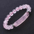 Bracelet de perles de cristal naturel non polies