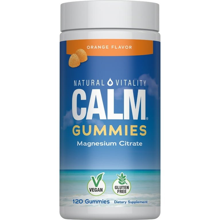 Natural Vitality Calm Gummies Orange 120 unités