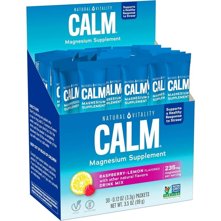 Natural Vitality Calm Boisson instantanée Framboise Citron 30 sachets