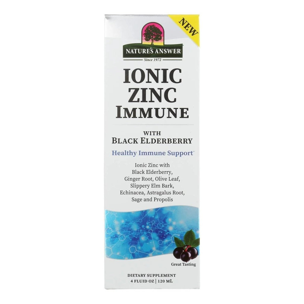 Nature's Answer - Zinc Ionique Immunité avec Sureau Noir - 118 ml