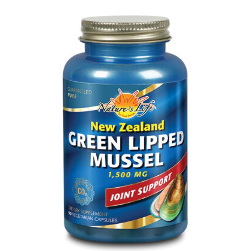 Nature's Life - Soutien articulaire à la moule verte de Nouvelle-Zélande 1 500 mg. - 90 capsules végétariennes