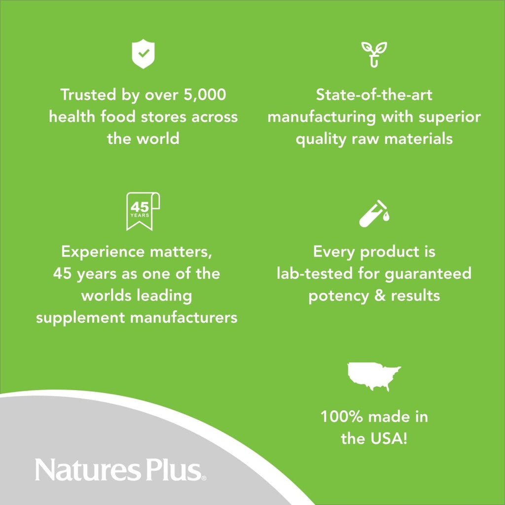 Natures Plus - Niacinamide à libération prolongée 1000 mg - 90 comprimés