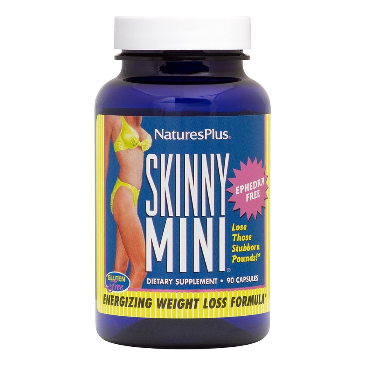 Natures Plus - Skinny Mini Formule Énergisante pour la Perte de Poids - 90 Gélules Végétariennes