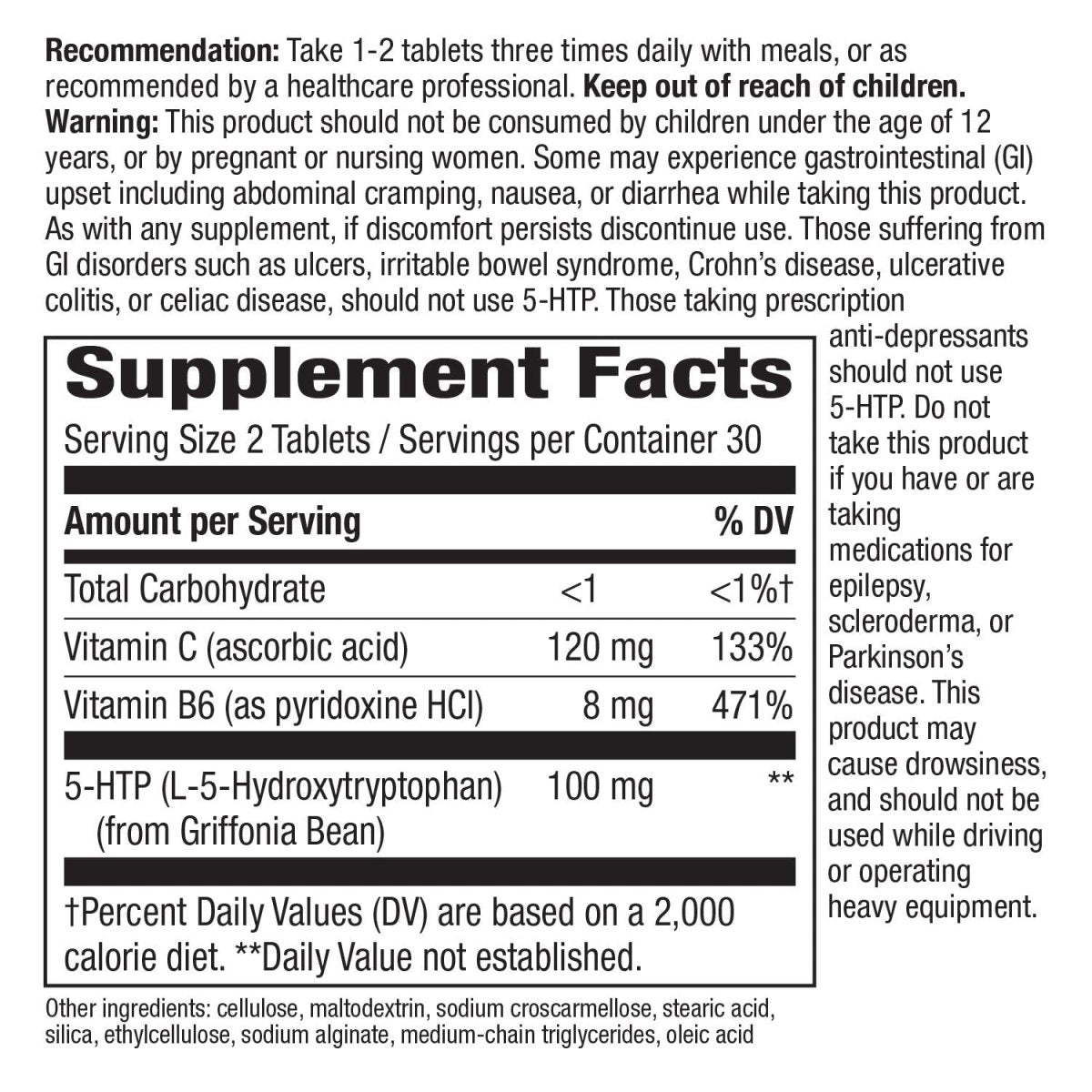 Nature's Way 5-HTP, 60 comprimés