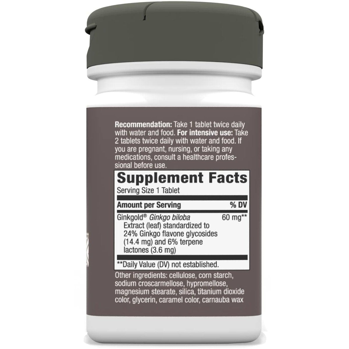 Nature's Way Advanced Ginkgold Extrait - Soutien cognitif et de la mémoire - 50 Comprimés