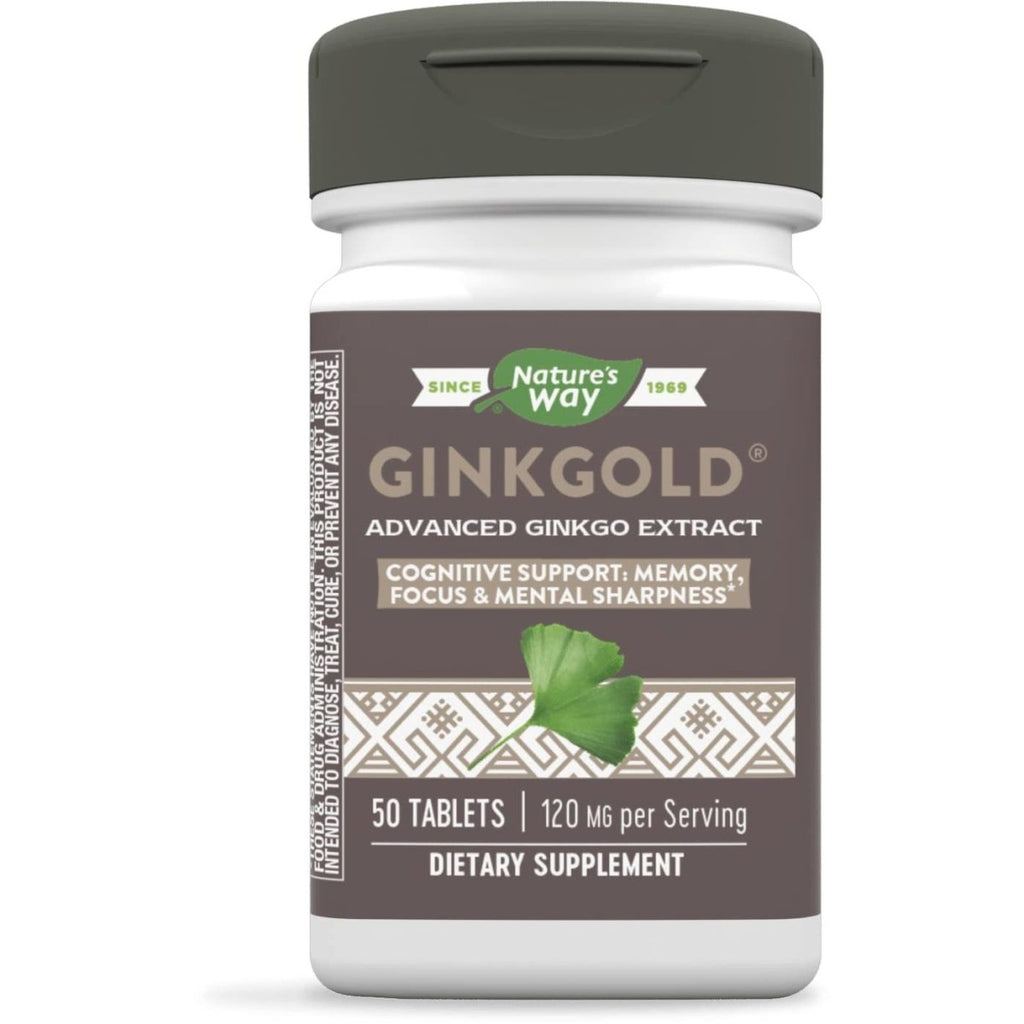 Nature's Way Advanced Ginkgold Extrait - Soutien cognitif et de la mémoire - 50 Comprimés