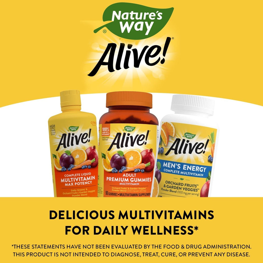 Nature's Way Alive! Complete Energy Multivitamin for Men, with High Potency B-Vitamins, Supports Cellular Energy, 130 Tablets