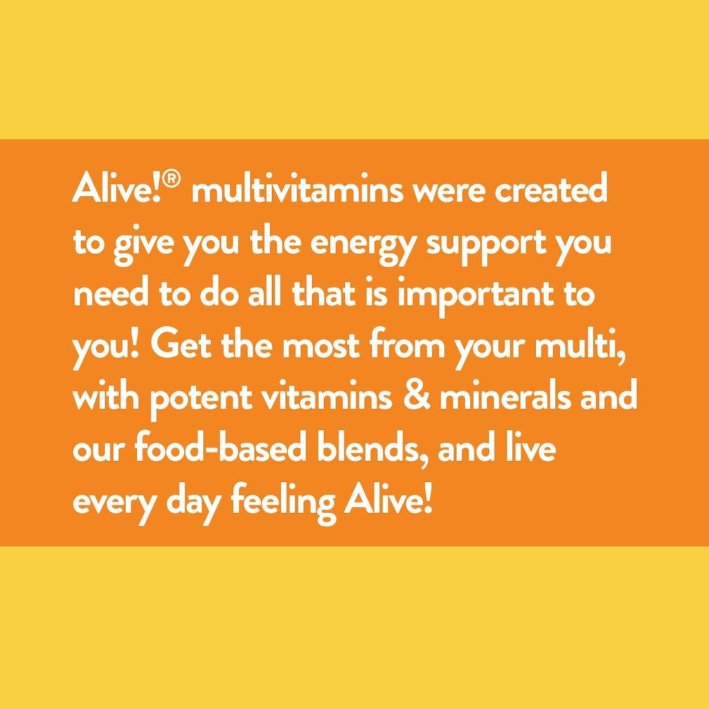 Nature's Way Alive! Énergie quotidienne Multivitamine 22 Vitamines et Minéraux 60 Comprimés