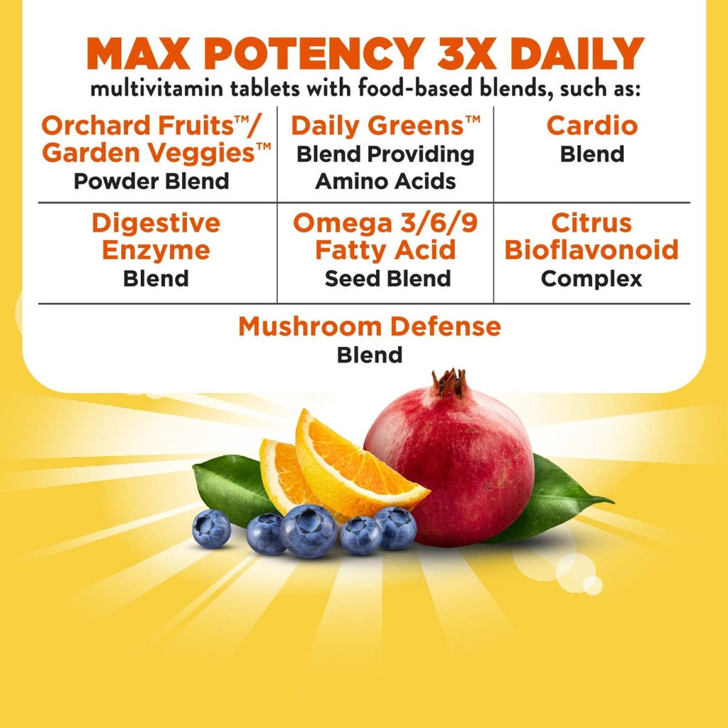 Nature's Way Alive! Max3 Potency Multivitamin, Support Daily Energy Metabolism, No Added Iron, 90 Tablets