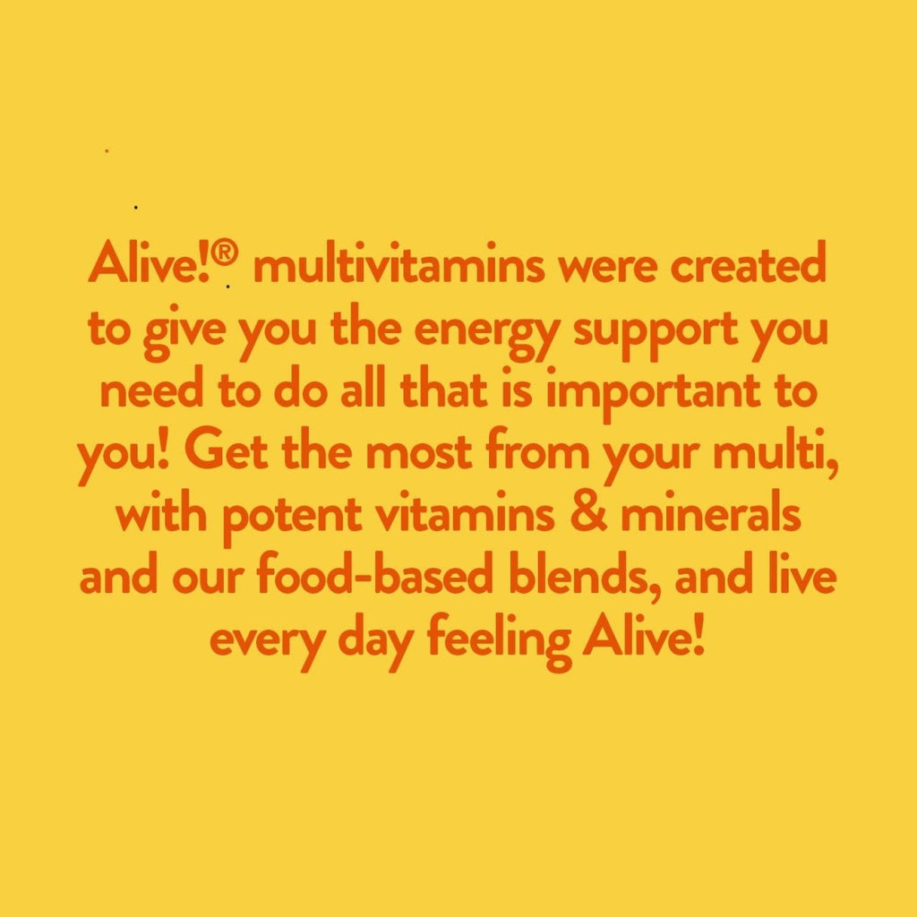 Nature's Way Alive! Max3 Potency Multivitamin, Support Daily Energy Metabolism, No Added Iron, 90 Tablets