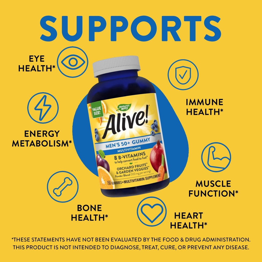 Nature's Way Alive! Men's 50+ Gummy Multivitamins