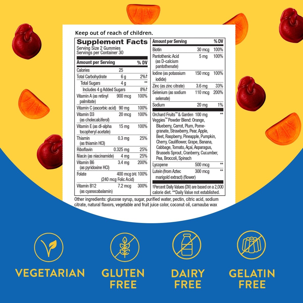 Nature's Way Alive! Men's 50+ Gummy Multivitamins, Supports Multiple Body Systems, Supports Cellular Energy, B-Vitamins, Gluten-Free, Vegetarian, Fruit Flavored, 60 Gummies