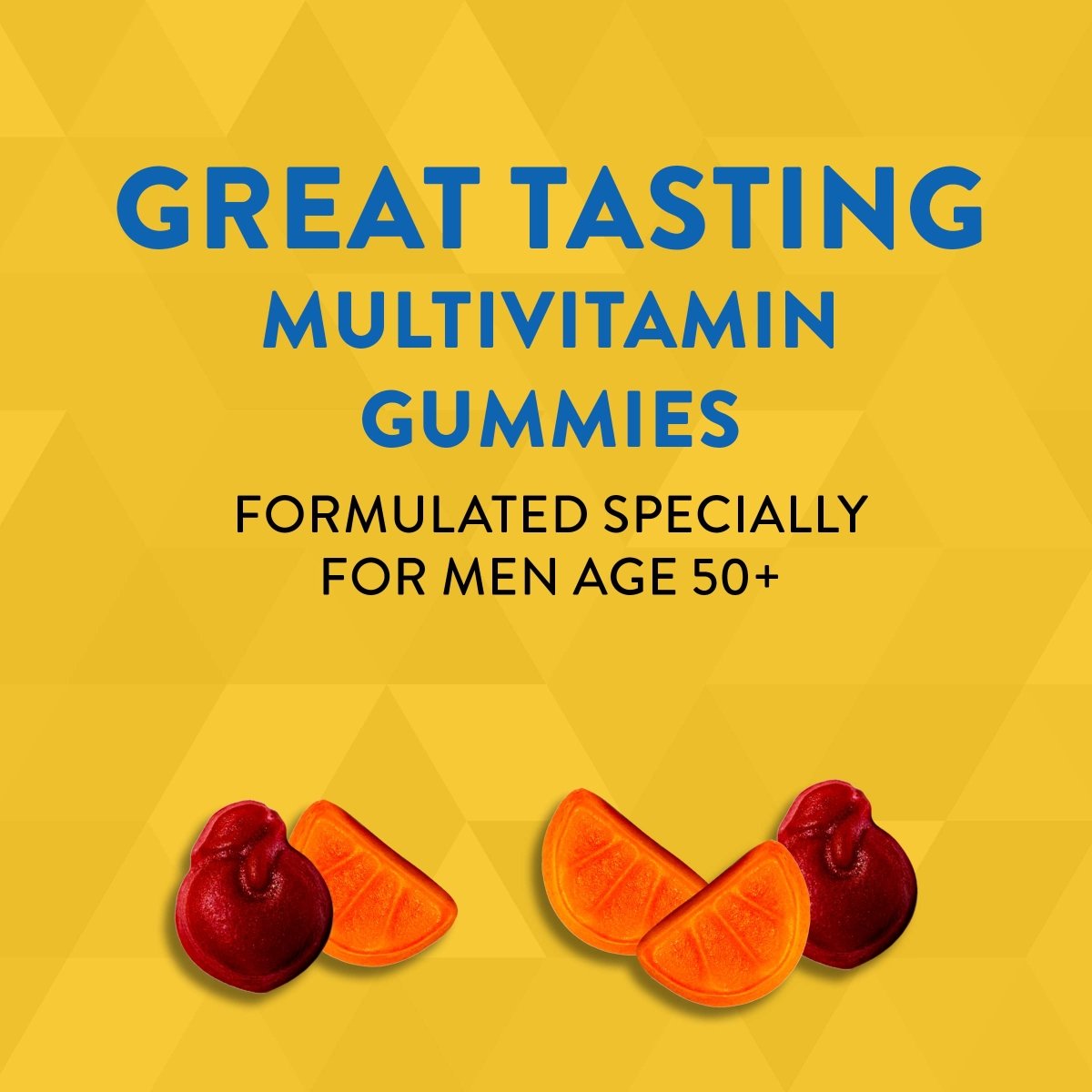 Nature's Way Alive! Men's 50+ Gummy Multivitamins, Supports Multiple Body Systems, Supports Cellular Energy, B-Vitamins, Gluten-Free, Vegetarian, Fruit Flavored, 60 Gummies