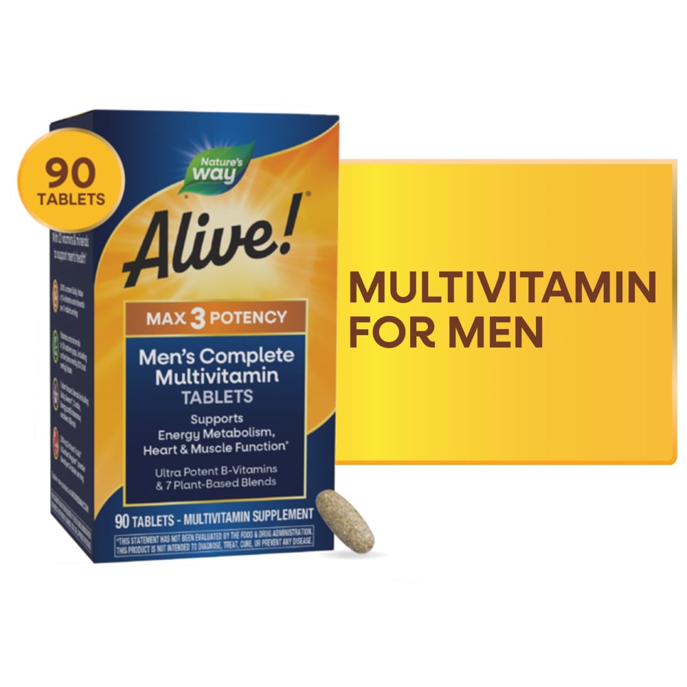 Nature's Way Alive! Max3 Quotidien Multivitamine Homme 90 Comprimés