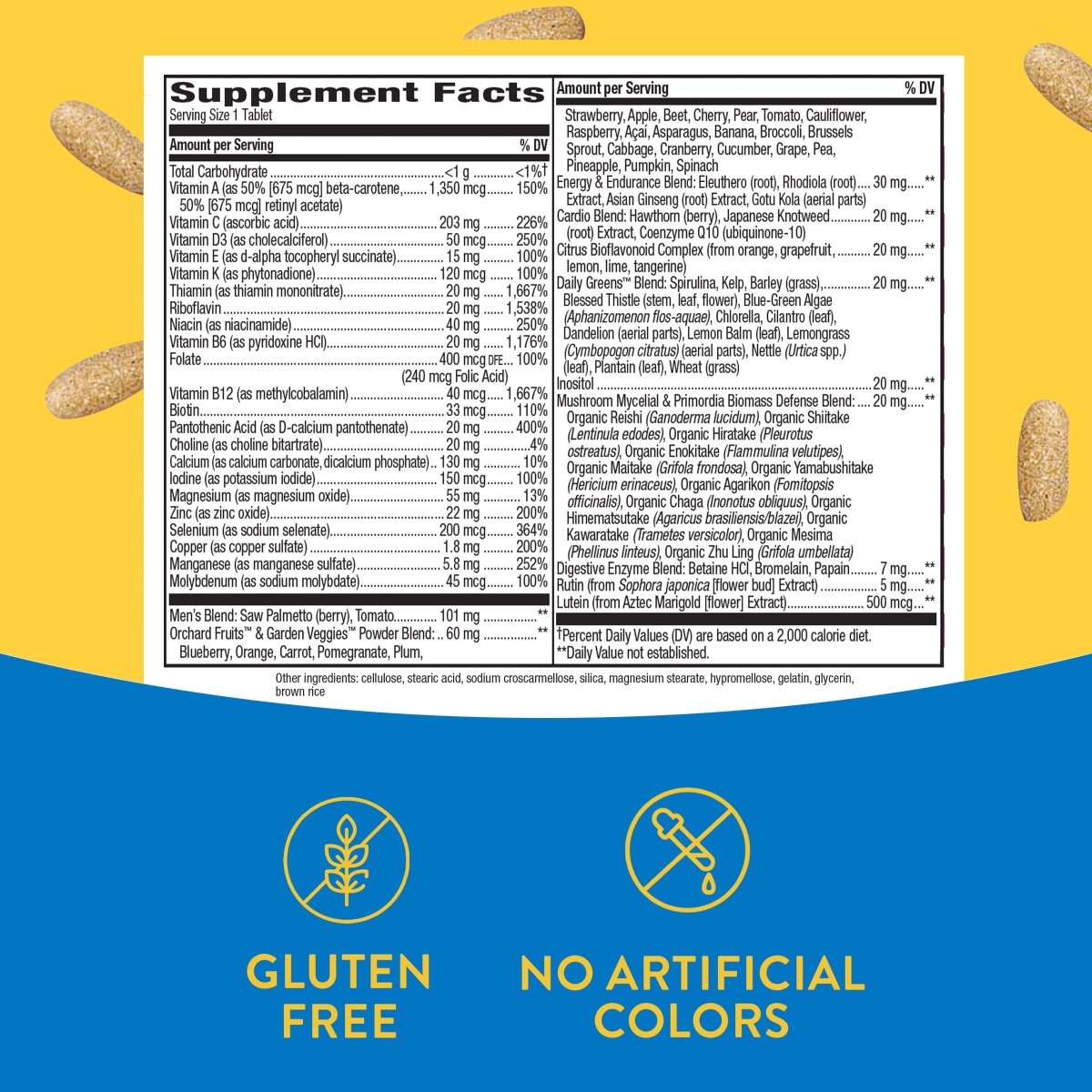 Nature's Way Alive! Multivitamines complètes ultra-puissantes pour hommes, vitamines B à haute dose, métabolisme énergétique, 150 comprimés