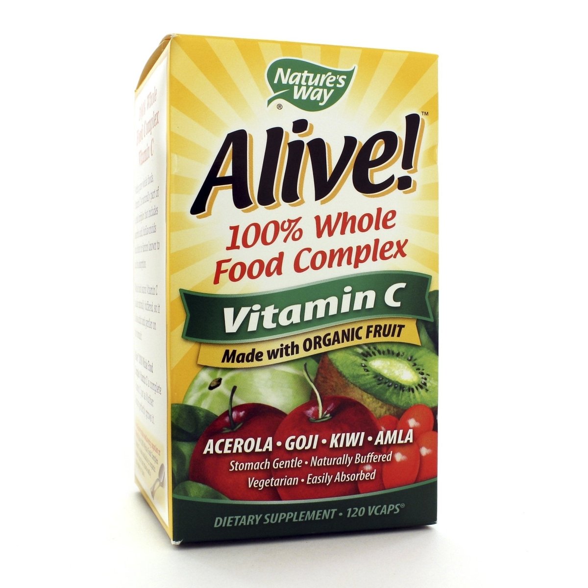 Nature's Way, Alive Vitamine C biologique, 120 gélules végétales