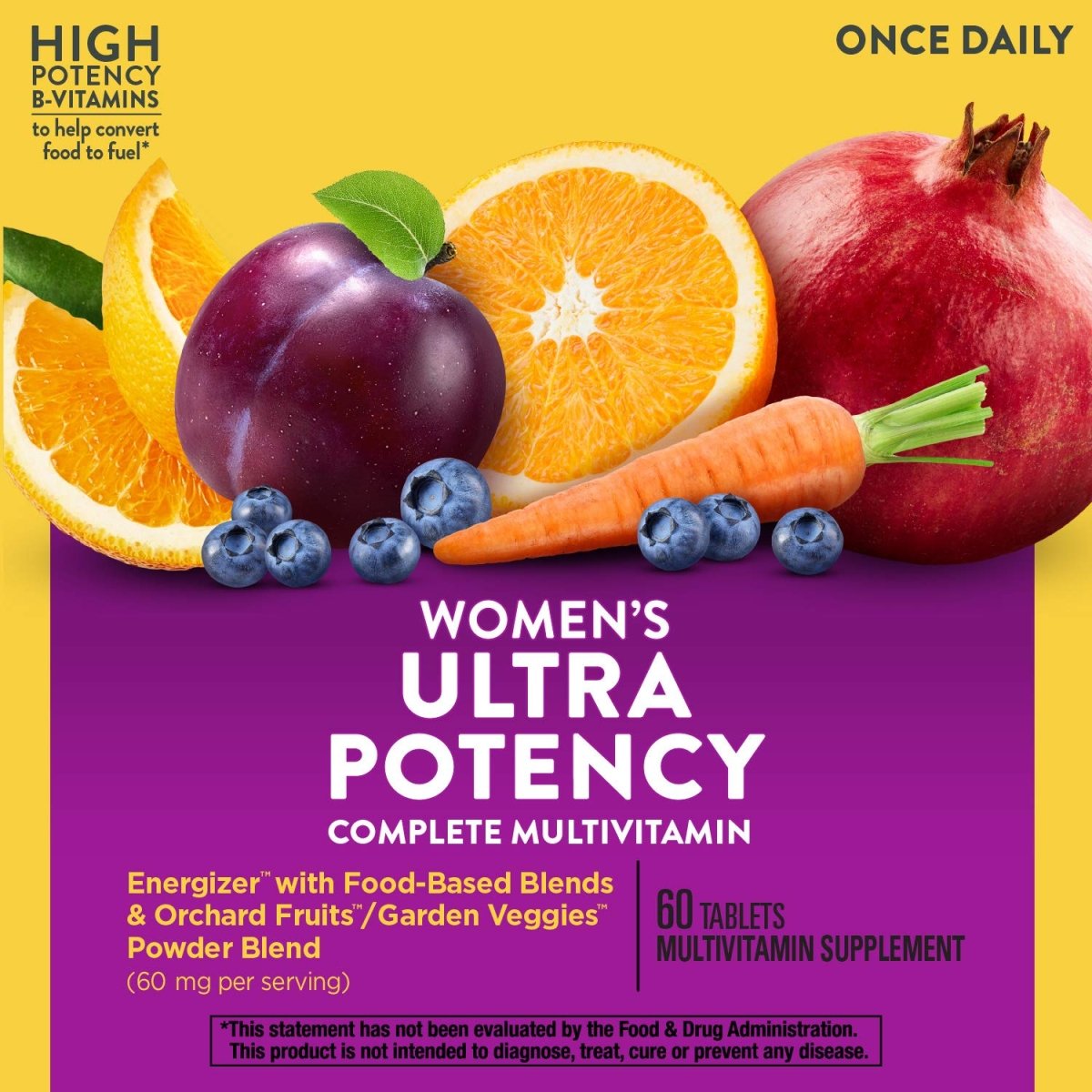 Nature's Way Alive! Women's Ultra Potency Complete Multivitamin, High Potency B-Vitamins, Energy Metabolism, 60 Tablets